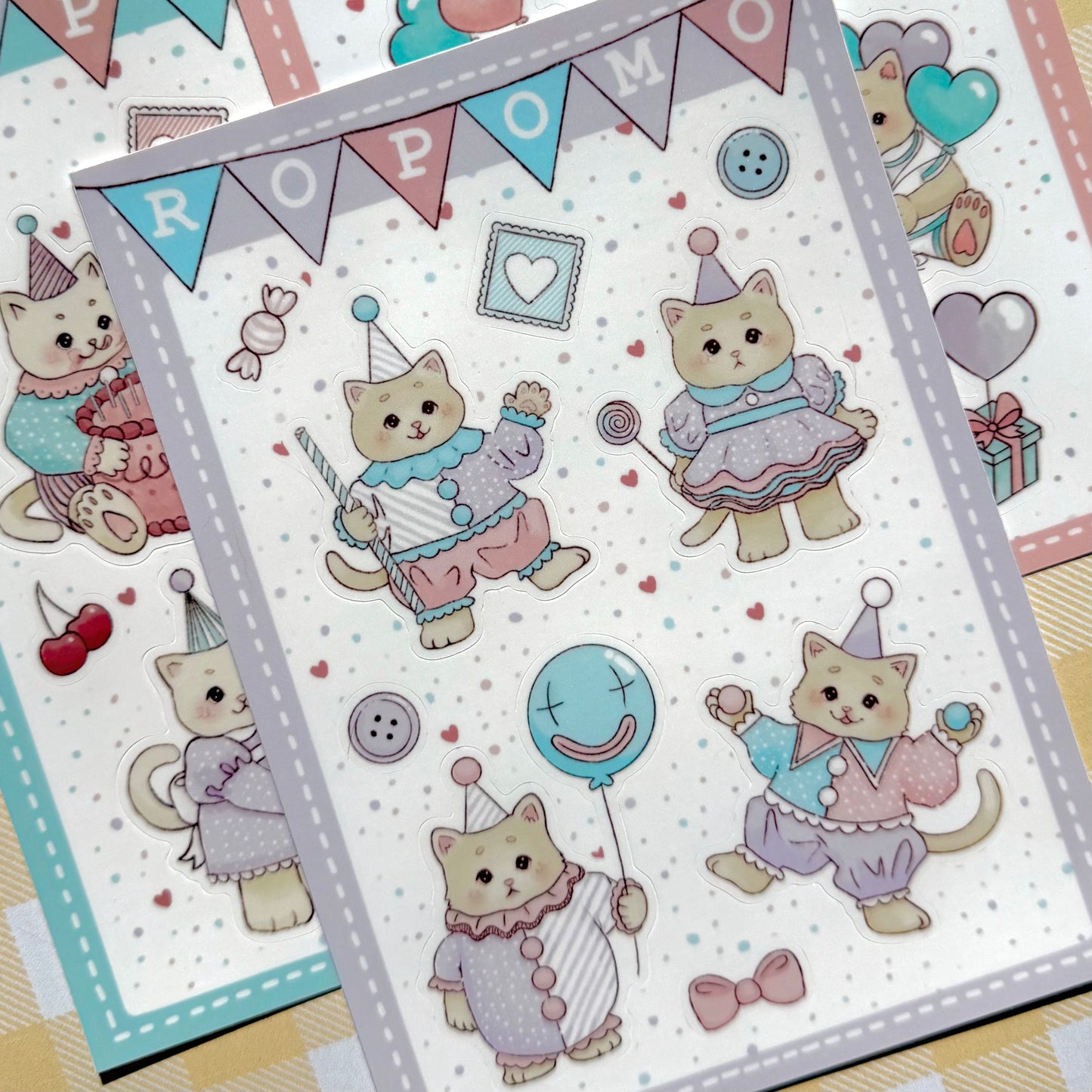 Clown Kitties Sticker Sheet