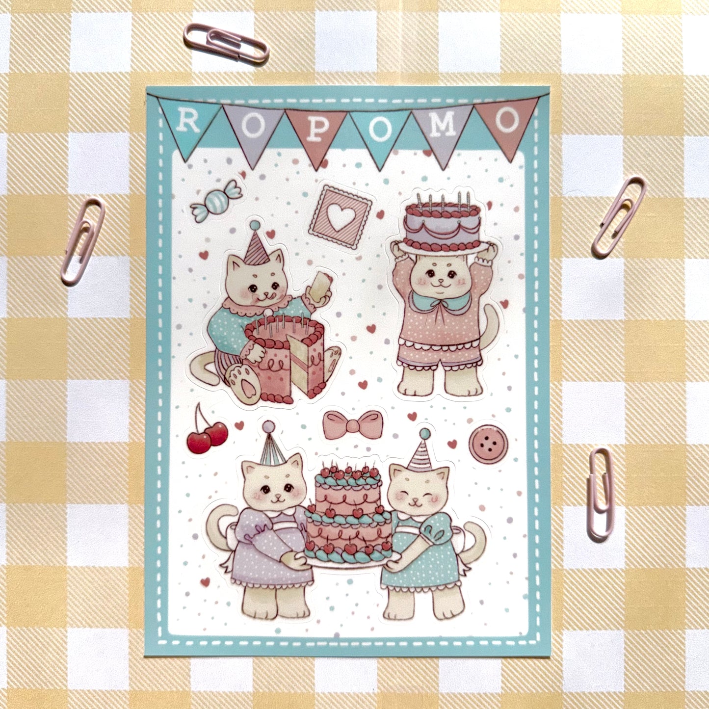 Cake Kitties Sticker Sheet