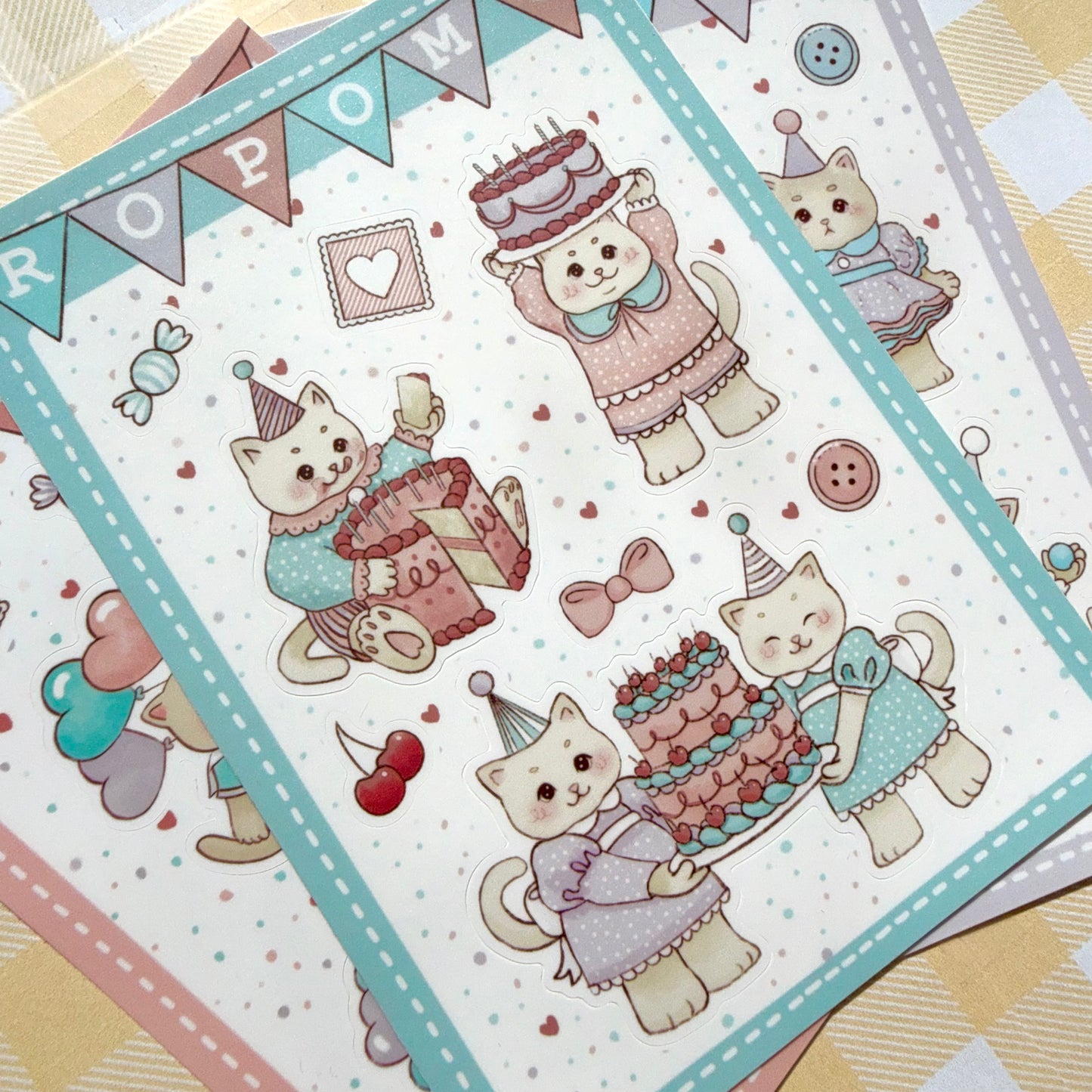 Cake Kitties Sticker Sheet