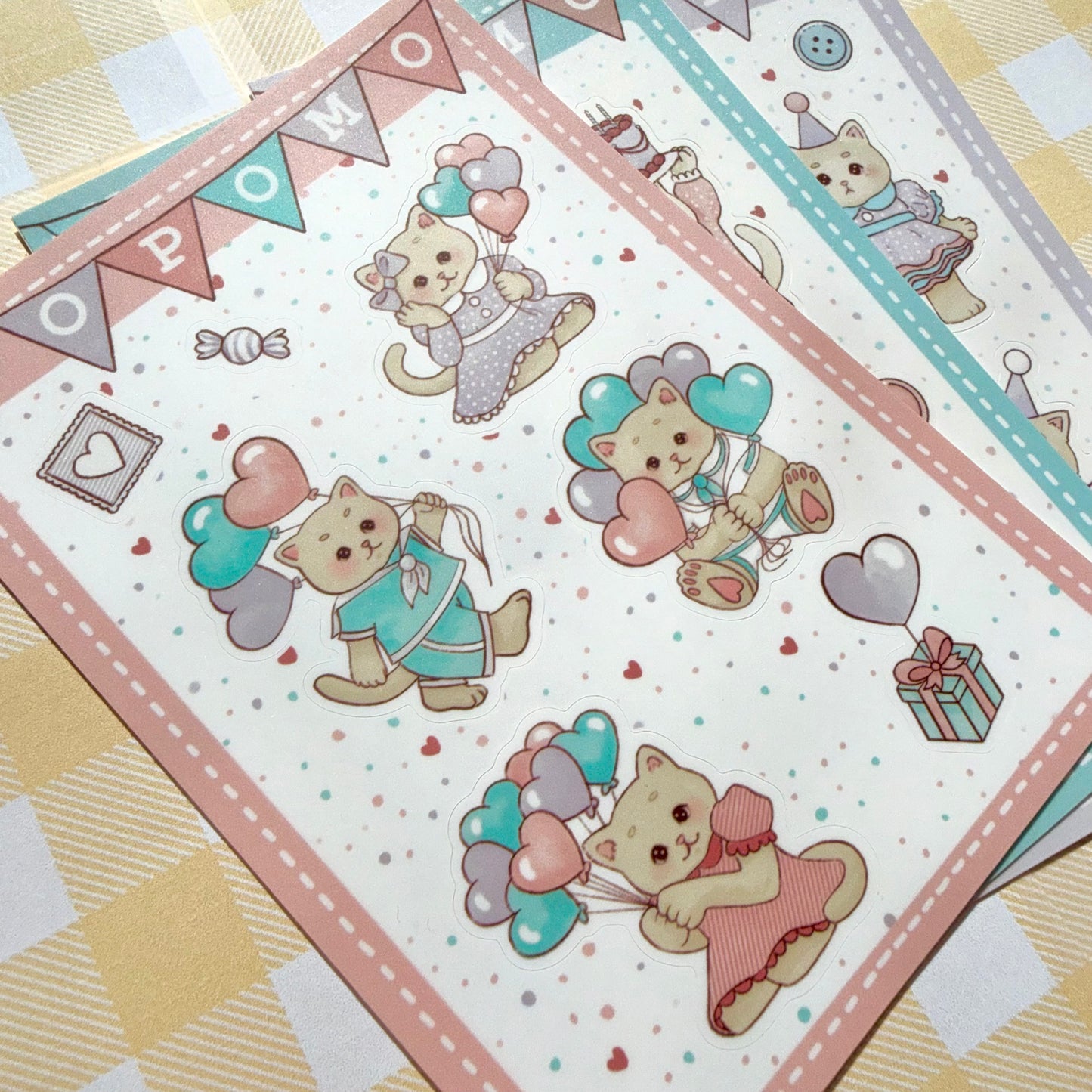 Balloon Kitties Sticker Sheet