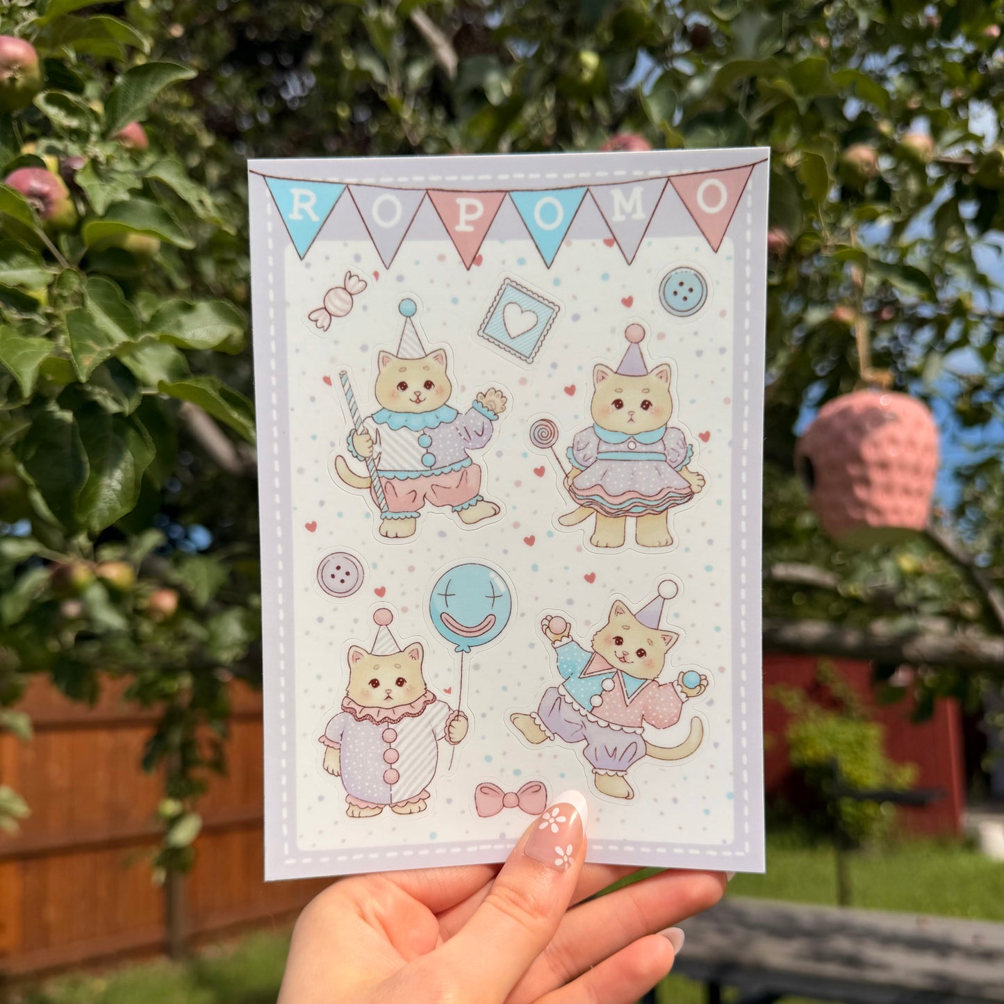 Clown Kitties Sticker Sheet