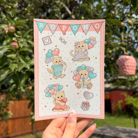Balloon Kitties Sticker Sheet